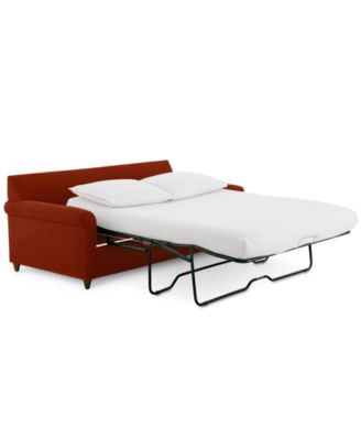 Lidia 82" Fabric 2-Pc. Chaise Sectional Queen Sleeper Sofa with Storage Ottoman - Custom Colors