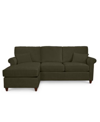 Lidia 82" Fabric 2-Pc. Reversible Chaise Sectional Sofa with Storage Ottoman - Custom Colors, Created for Macy's