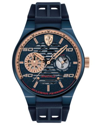 Ferrari LIMITED EDITION Men's Speciale Multi Blue Silicone Strap Watch 44mm