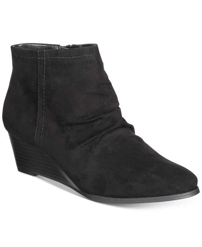 Style & Co Ginnah Wedge Ankle Booties, Created for Macy's & Reviews ...