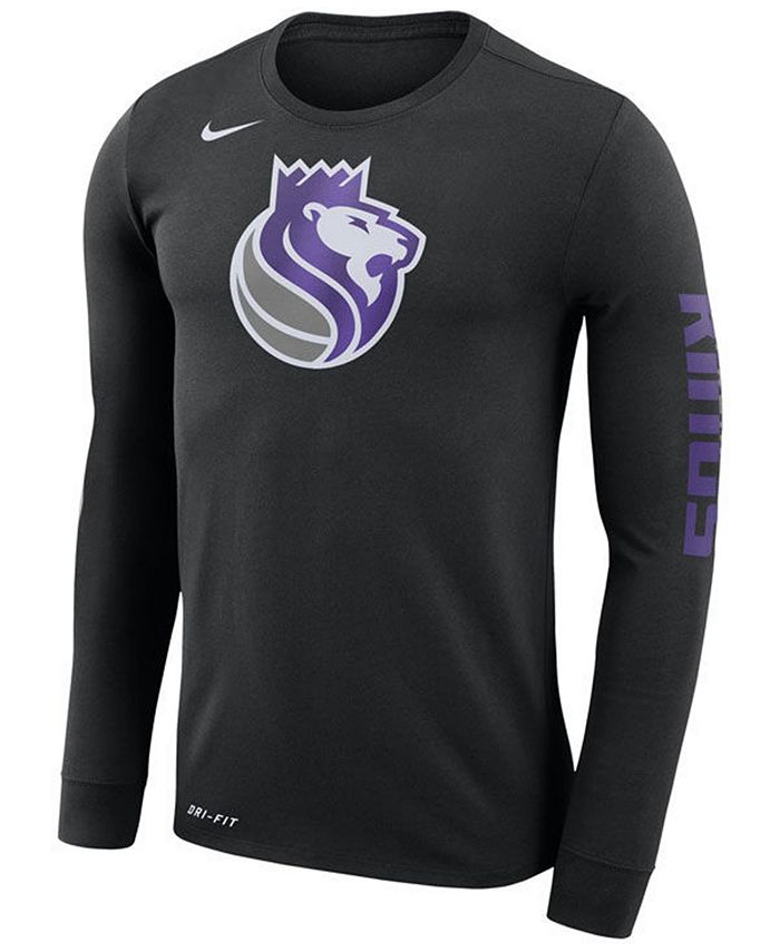 Nike Men's Sacramento Kings Dri-FIT Cotton Logo Long Sleeve T-Shirt ...