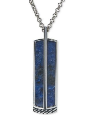 Esquire Men's Jewelry - Sodalite Pendant Necklace in Sterling Silver