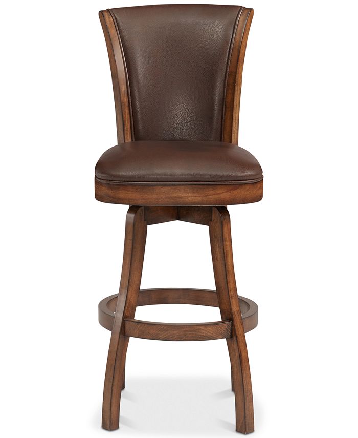 Armen Living Raleigh 26" Counter Height Swivel Wood Barstool in