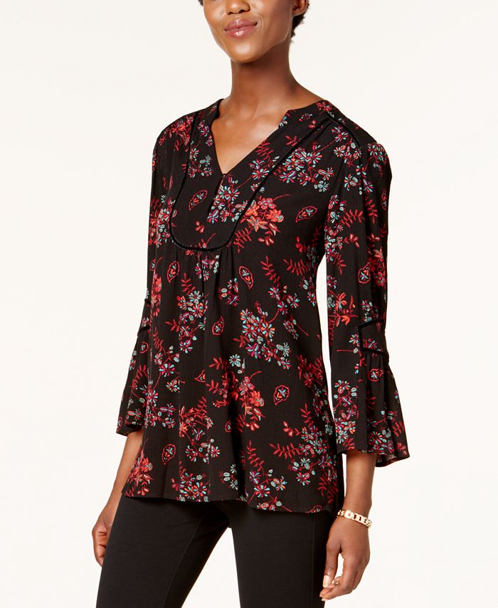 JPR VelvetTrim Peasant Top Macy's