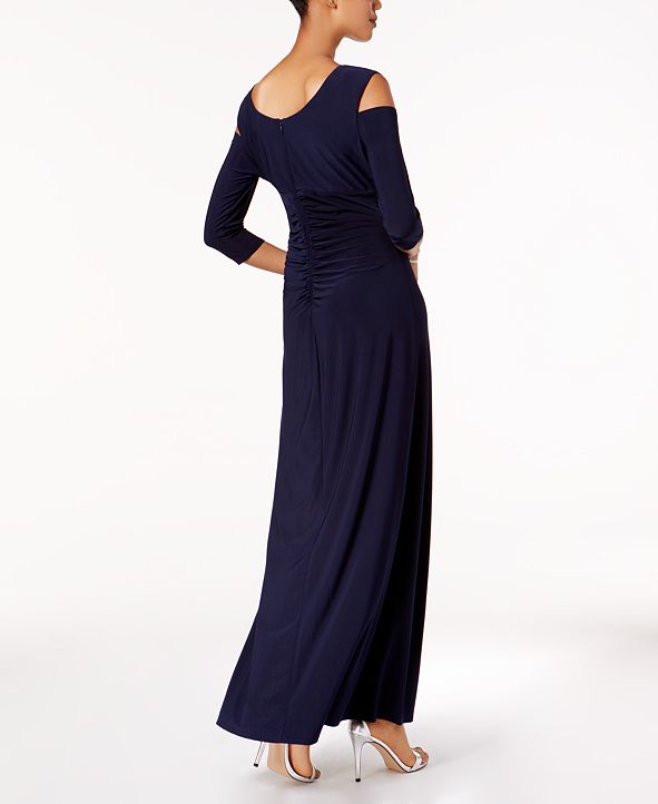 r and m richards cold shoulder gown