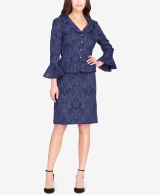 tahari jacquard suit