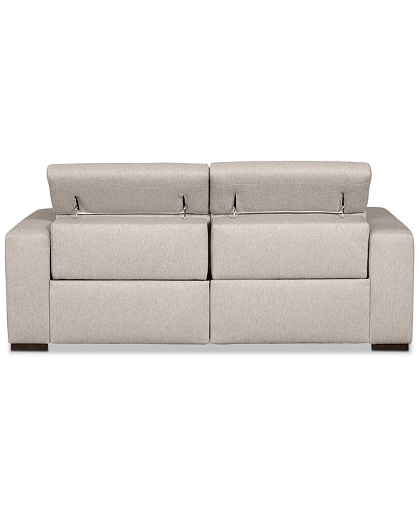 Furniture Nevio 82" 2Pc. Fabric Sofa with 2 Power Recliners and