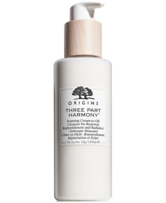 Origins - Three Part Harmony Foaming Cream-to-Oil Cleanser for Renewal, Replenishment and Radiance, 5 oz