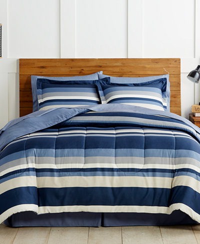 Austin 8-Pc. Reversible Bedding Ensembles, Created for Macy&#39;s - Bed in a Bag - Bed & Bath - Macy&#39;s
