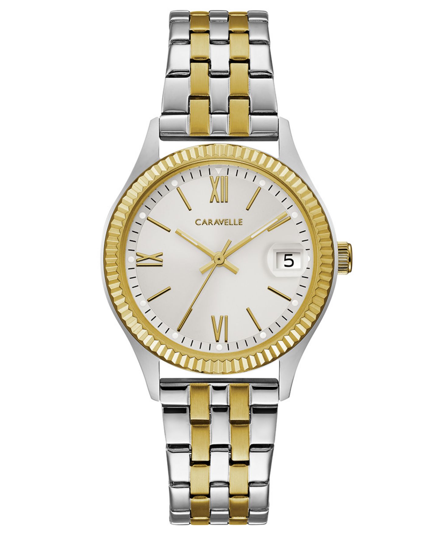 Женские часы Caravelle Two-Tone Stainless Steel Bracelet Watch 32mm — фото 1