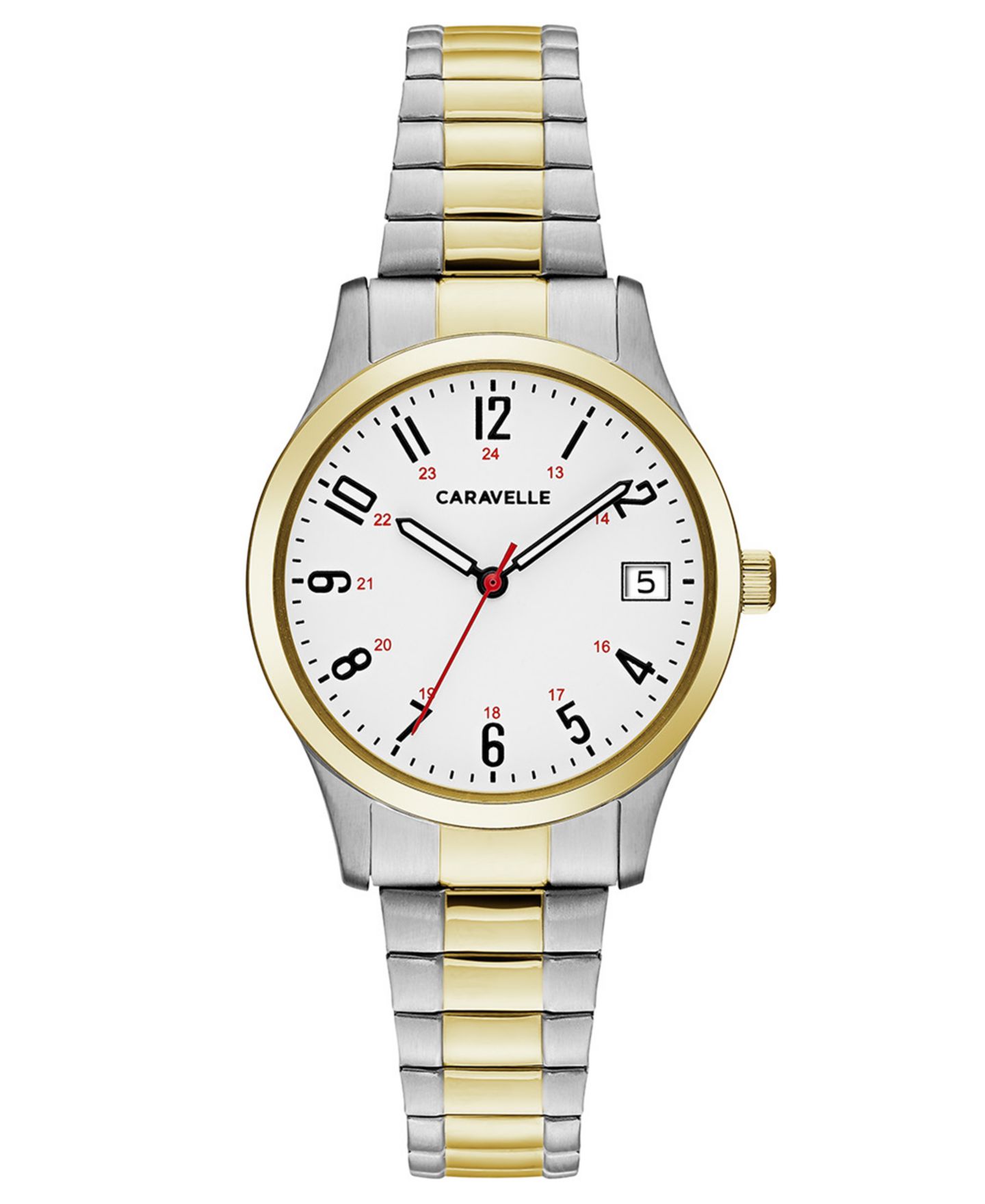 Женские часы Caravelle Two-Tone Stainless Steel Bracelet Watch 30mm — фото 1