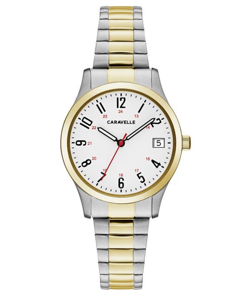 Женские часы Caravelle Two-Tone Stainless Steel Bracelet Watch 30mm