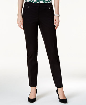 Alfani Zip-Pocket Skinny Pants, Created for Macy's & Reviews - Pants ...