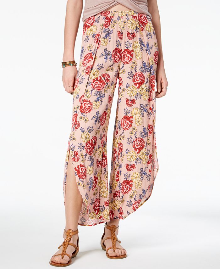 American Rag Juniors' Floral-Print Split-Leg Culottes, Created for Macy ...