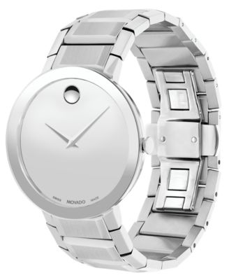 Men's Swiss Sapphire Stainless Steel Bracelet Watch 39mm