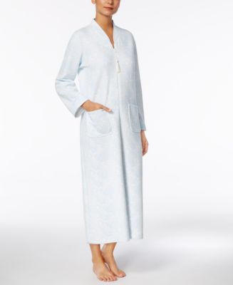 Miss Elaine Paisley-Print Quilted Robe - Macy's