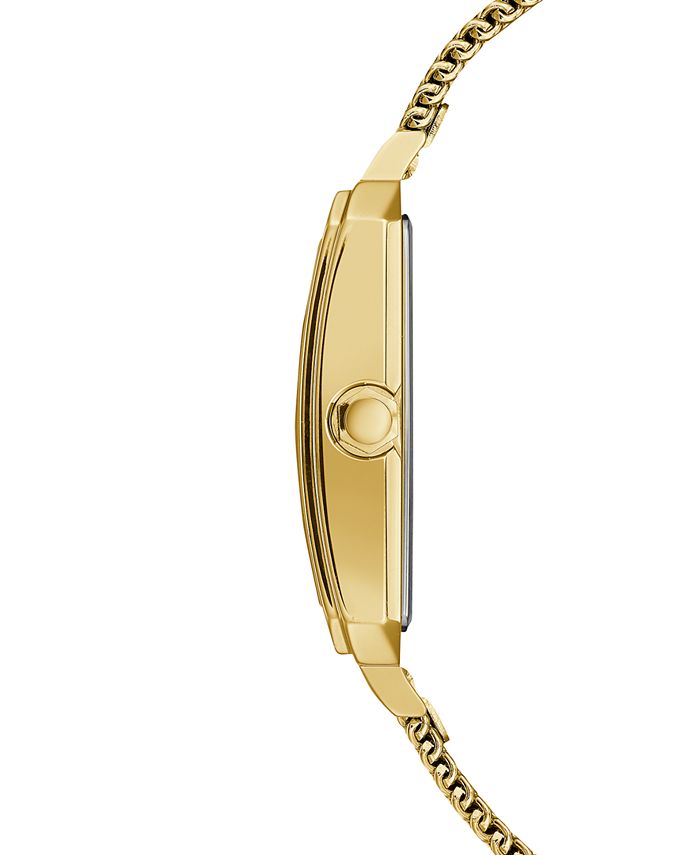 GUESS Men's Diamond-Accent Gold-Tone Stainless Steel Mesh Bracelet ...