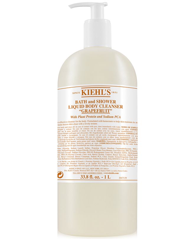 Kiehl's Since 1851 Bath & Shower Liquid Body Cleanser Grapefruit, 33.