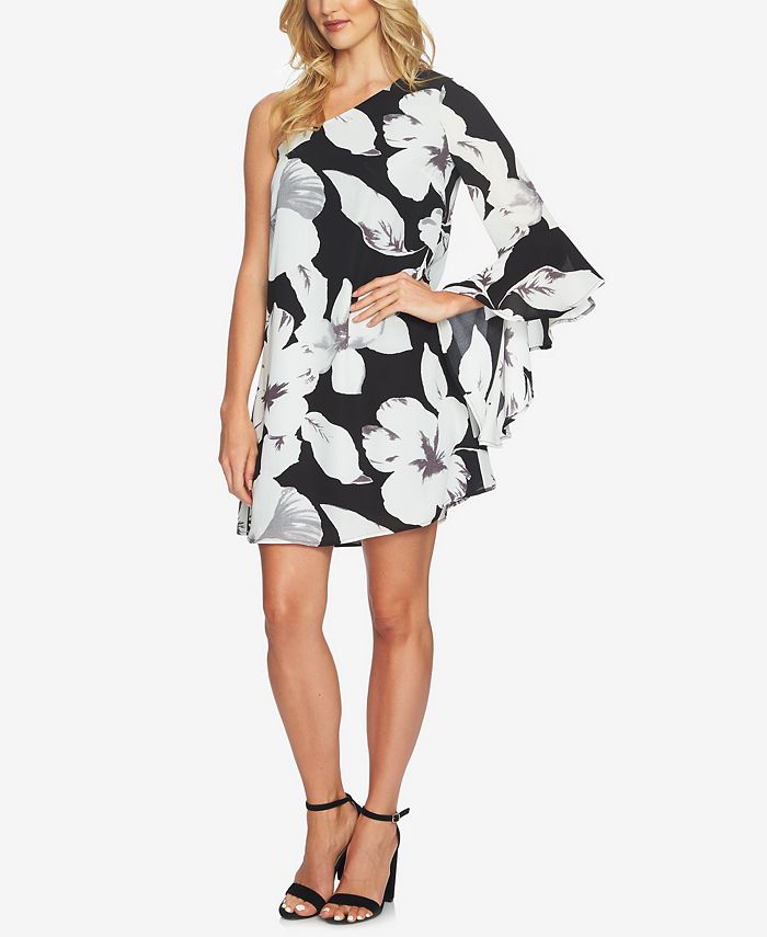 Cece floral deals print asymmetrical dress