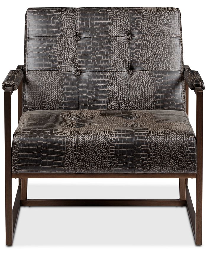 Furniture York Leather Lounger Macy's