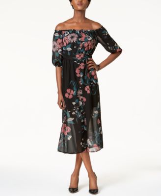 Bardot - Printed Off-The-Shoulder Dress