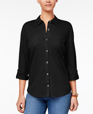 Style & Co Utility Shirt, Created for Macy's - Macy's