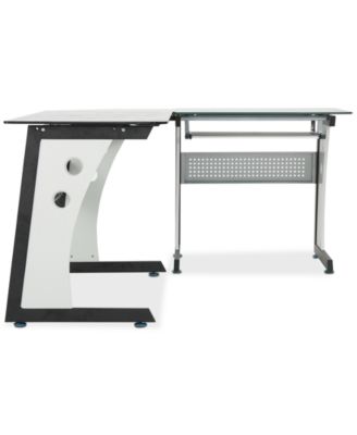 Noble House - Cleman Glass Desk, Quick Ship