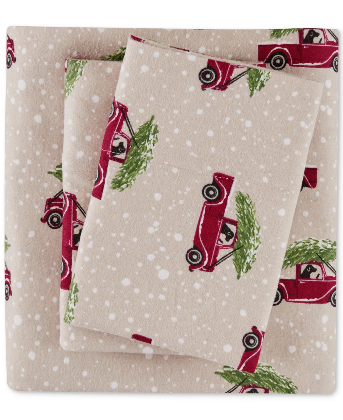 Woolrich Printed Flannel 4-pc. Sheet Set, California King In Grey Ski Jump