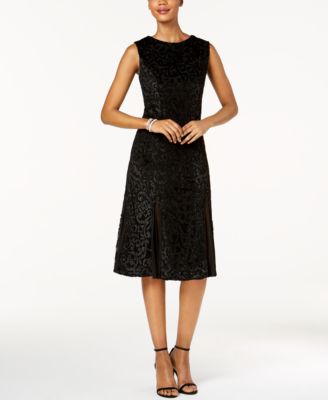 R & M Richards - Velvet Fit & Flare Dress