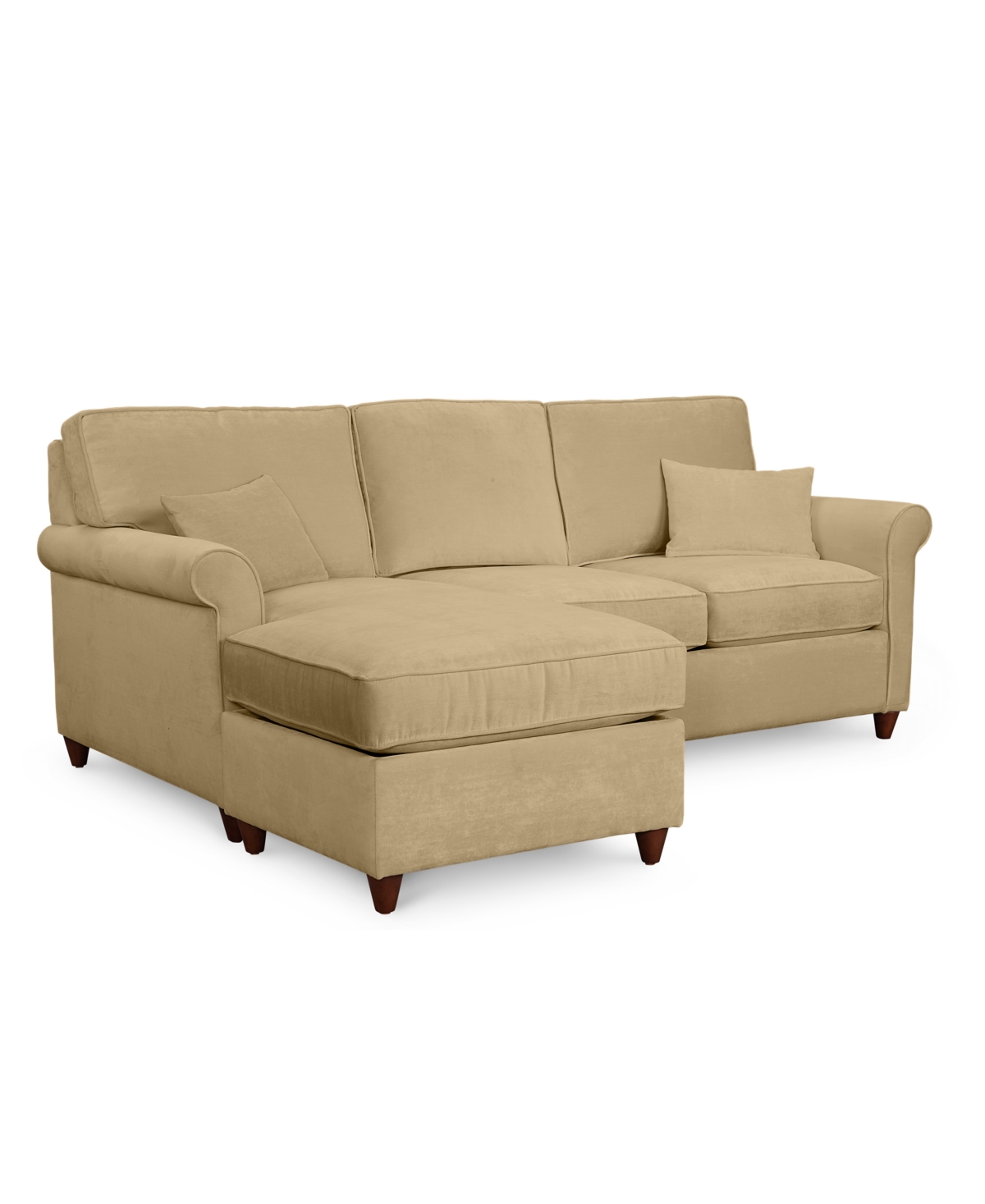 Lidia Fabric 2-Pc. Reversible Chaise Sectional Sofa with Storage Ottoman - Custom Colors, Created for Macy's