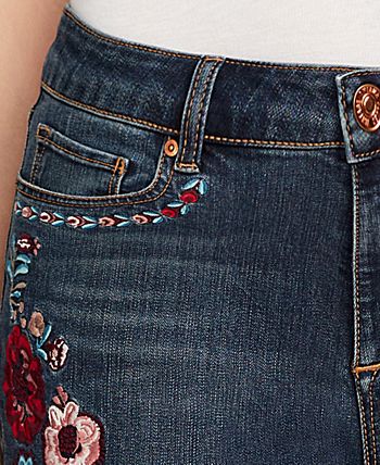 Earl Jeans Embroidered Boyfriend Jeans - Macy's