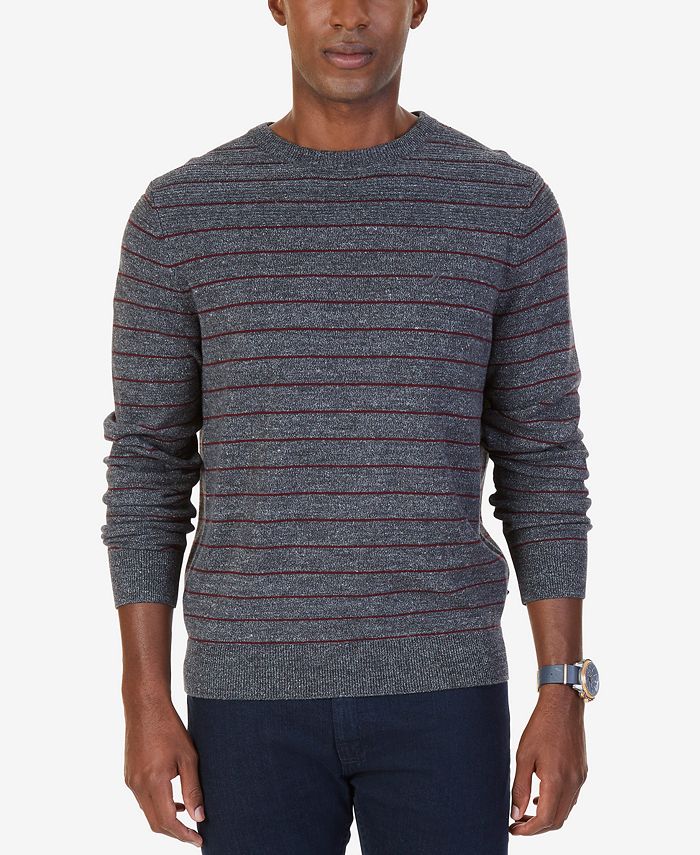 Nautica Women's Striped Cotton Sweater - Long Sleeve Crewneck Pullover, Soft & Casual - View #6