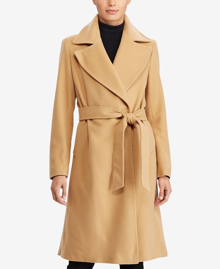 Calvin klein notch collar sales wrap coat