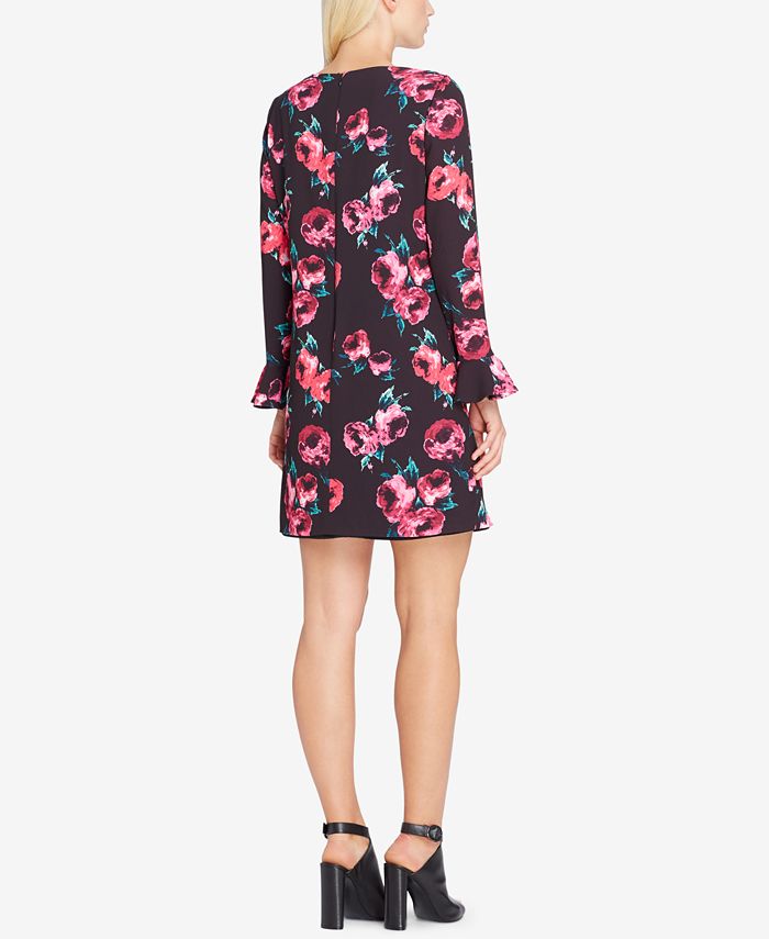 Tahari ASL Floral Print Bell Sleeve Shift Dress Macy s