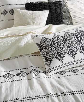 Lucky Brand Embroidered Ikat 3-Pc. Full/Queen Comforter Set, Created ...