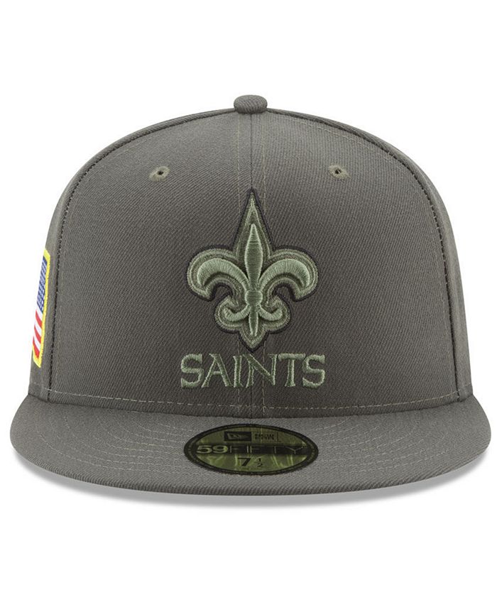 Casquette New Era 59Fifty New Orleans Saints Salute To Service - Grise - Taille 7 5/8