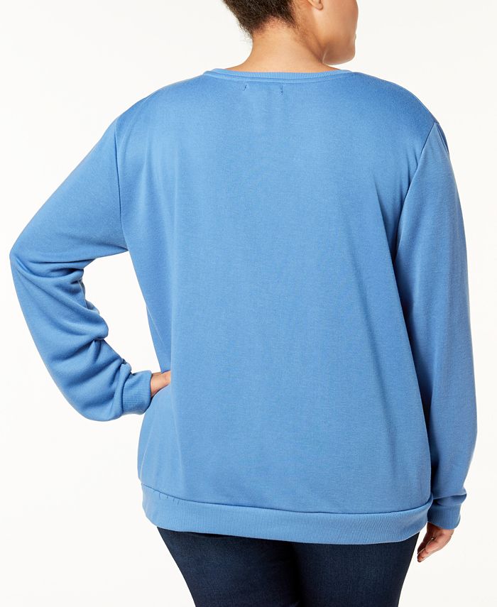 Moral Fiber Trendy Plus Size Grommet-Trim Tunic Sweatshirt & Reviews ...
