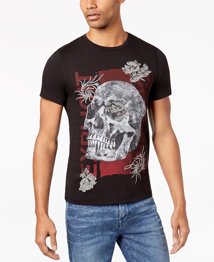 GUESS Men's Skull Graphic-Print T-Shirt - Macy's