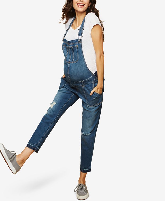 Indigo Blue Motherhood Maternity Side Panel Straight Leg Denim