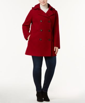 plus size pea coats with hoods