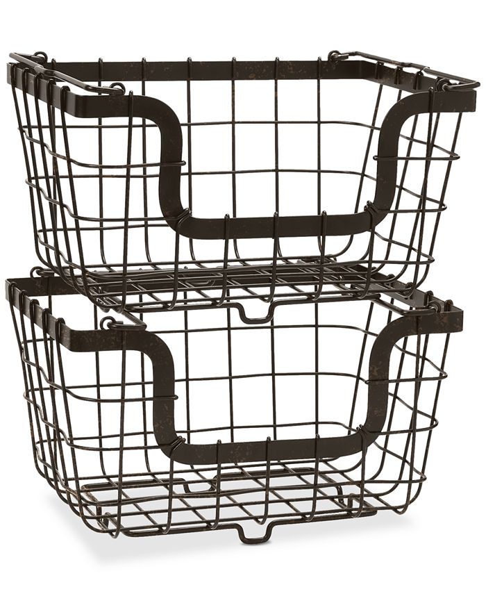 Mikasa Gourmet Basics By General Store Set of 2 Stacking Organization