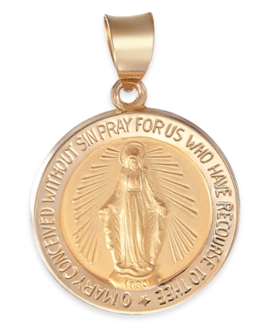 image of Miraculous Medal Pendant in 14k Yellow Gold
