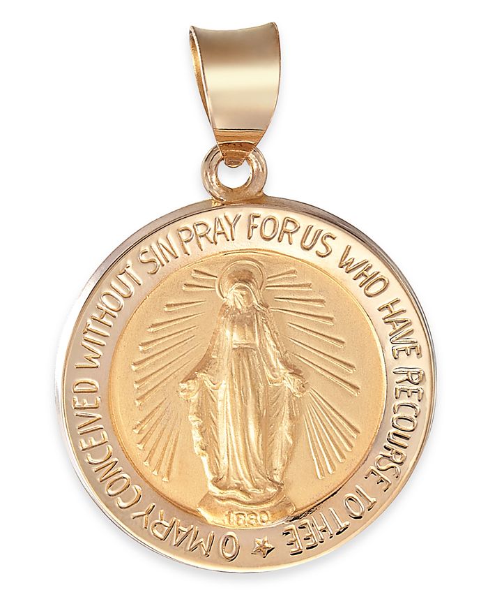 Macy's - Miraculous Medal Pendant in 14k Gold