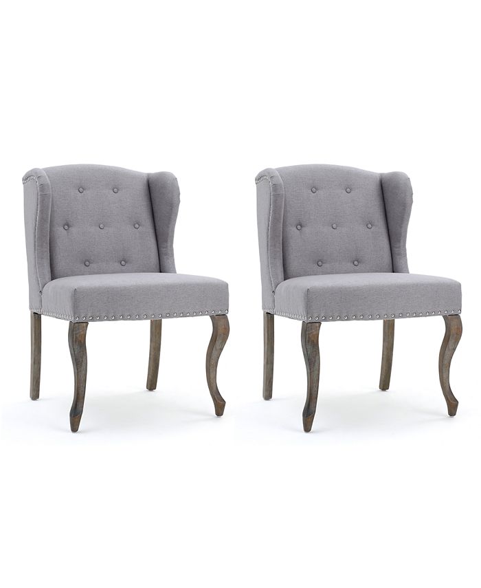 Noble House - Colven Wingback Accent Chair (Set Of 2), Quick Ship