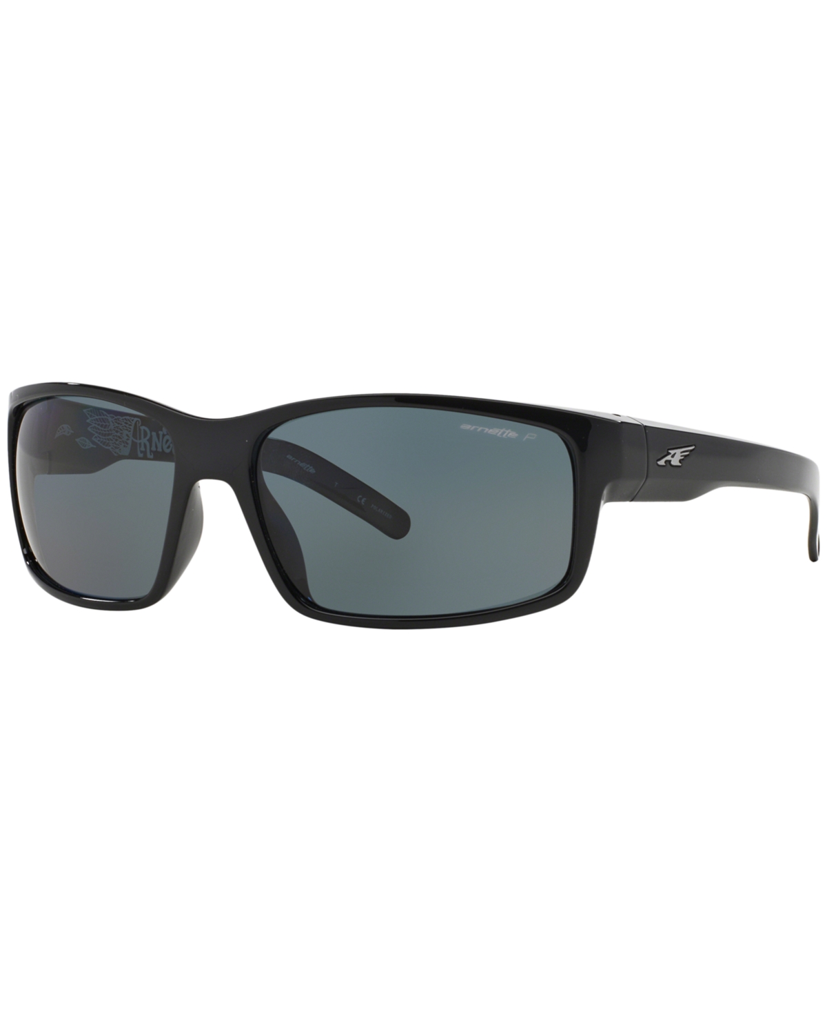 Shop Arnette Polarized Polarized Sunglasses , An4202 Fastball In Black,grey Polar