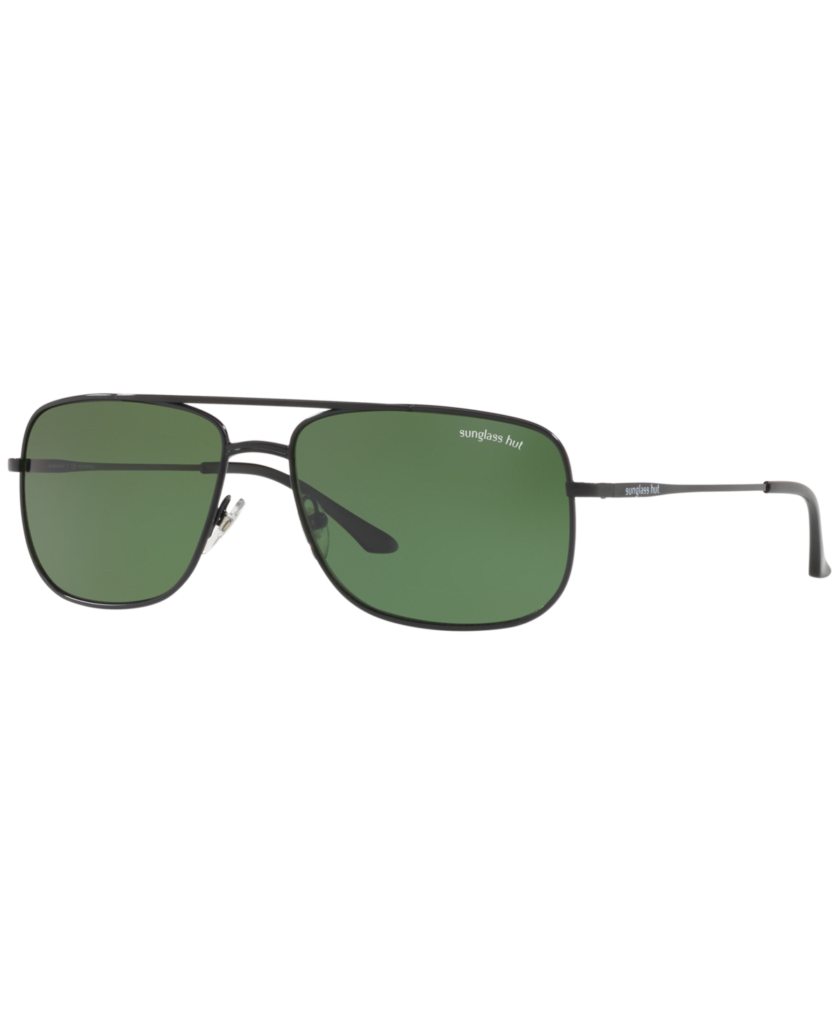 Sunglass Hut Collection Sunglasses, Hu1004 In Black,green Polar