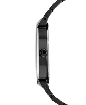 Men's Futuro Diamond-Accent Black Stainless Steel Bracelet Watch 42mm