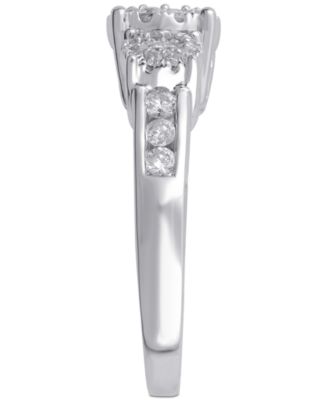 Diamond Three Stone Engagement Ring (3/4 ct. t.w.) in 14k White, Yellow or Rose Gold