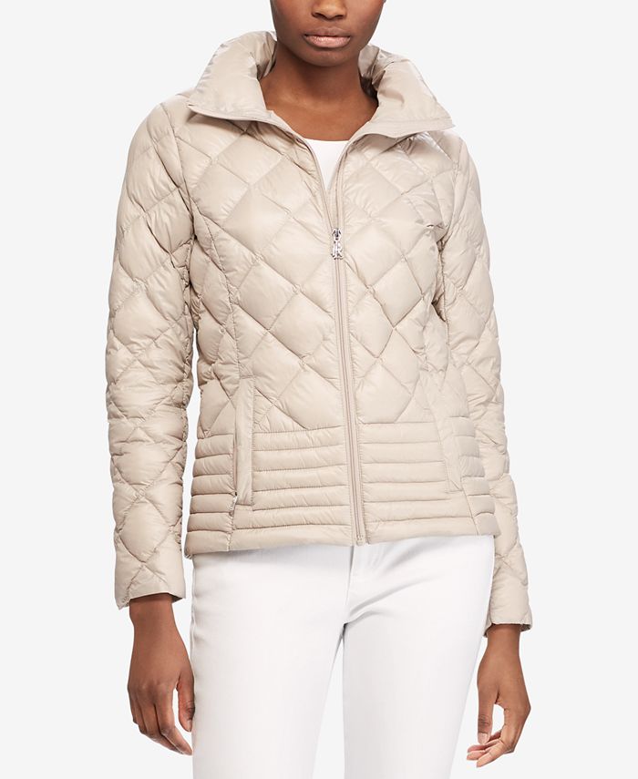 Lauren Ralph Lauren Stand Collar Packable Down Coat - Macy's
