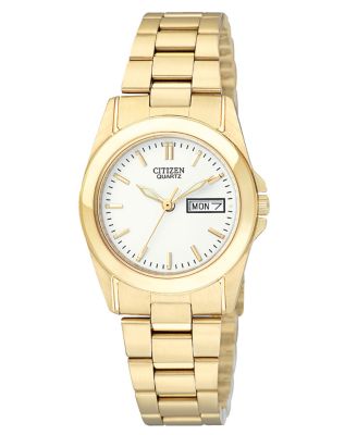 Citizen - Women's Gold-Tone Stainless Steel Bracelet Watch 28mm EQ0562-54A